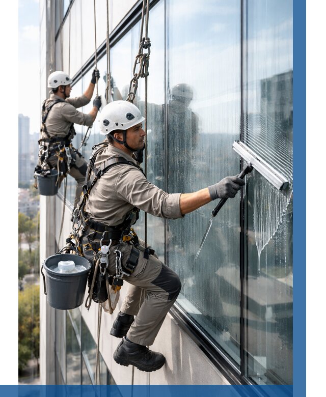 Мойка окон альпинистами в Сибае от 4624 р. | ВЫСОТНИК-Сба