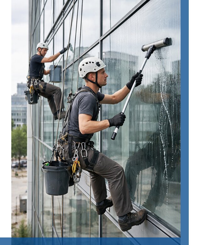 Мойка витражей альпинистами в Сибае от 719 р. под ключ|ВЫСОТНИК-Сба