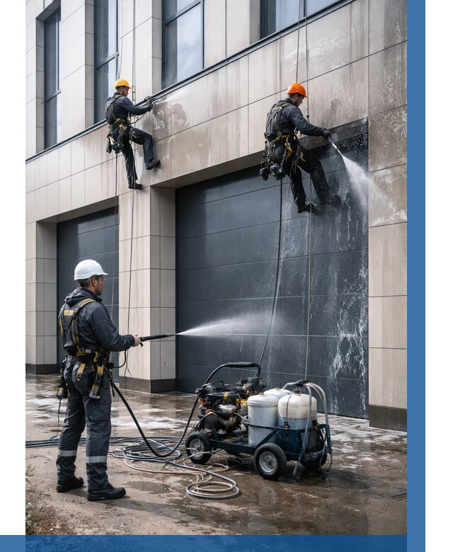 Послестроительная мойка фасада в Сибае от 308 р. | ВЫСОТНИК-Сба