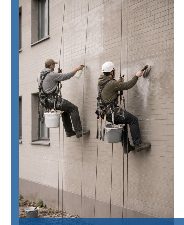 Удаление высолов с фасада зданий в Сибае без повреждений и следов