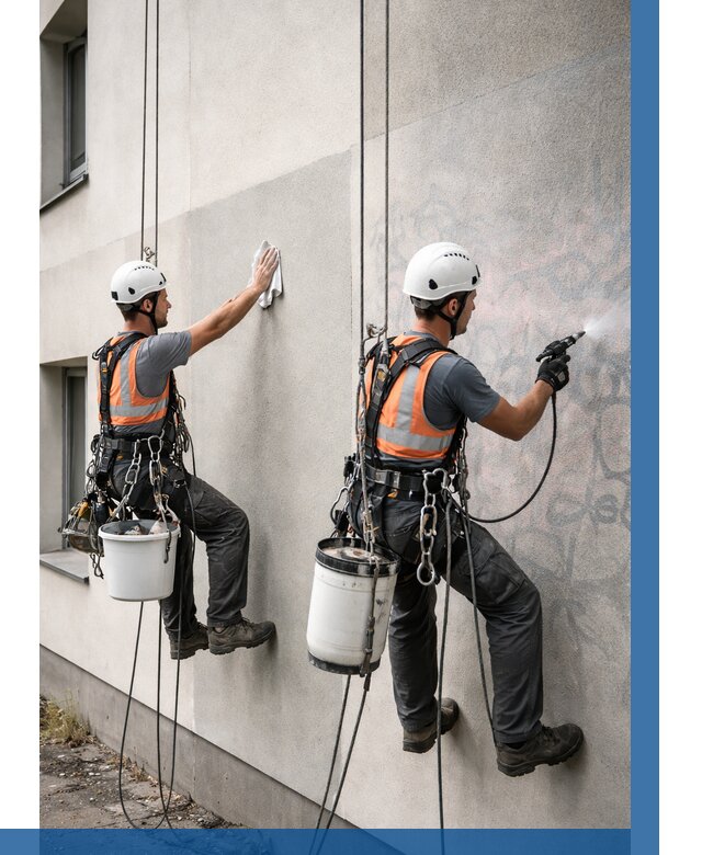 Антиграффити покрытие фасада в Сибае от 617 р. | ВЫСОТНИК-Сба