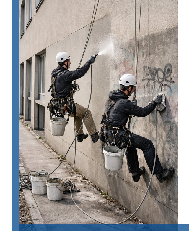 Антиграффити покрытие фасада с защитой от надписей в Сибае