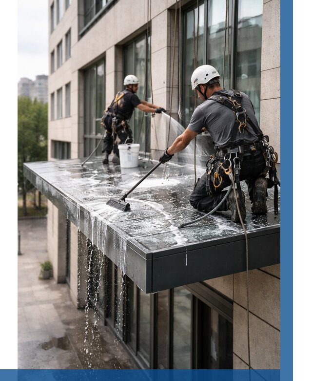 Мойка козырьков и навесов в Сибае от 3597 р. | ВЫСОТНИК-Сба