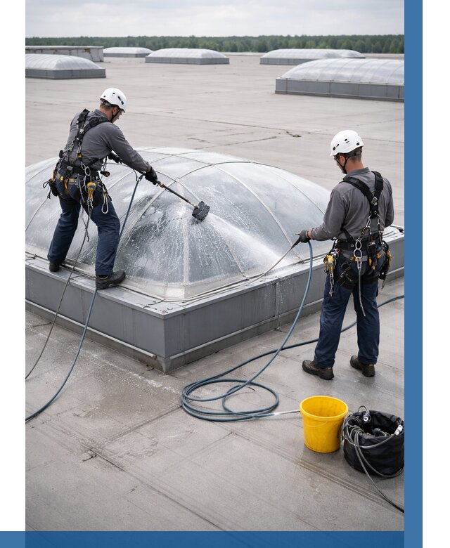 Мойка зенитных фонарей в Сибае, заказать от 4624 р. | ВЫСОТНИК-Сба