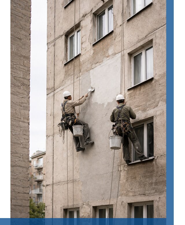 Косметический ремонт фасада в Сибае от 1130 р. | ВЫСОТНИК-Сба