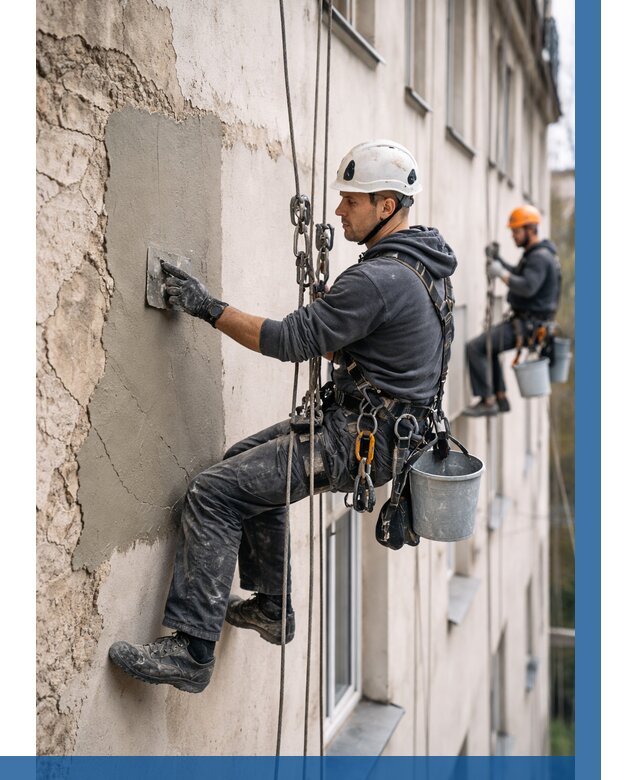 Восстановление штукатурки фасада в Сибае от 1233 р. | ВЫСОТНИК-Сба