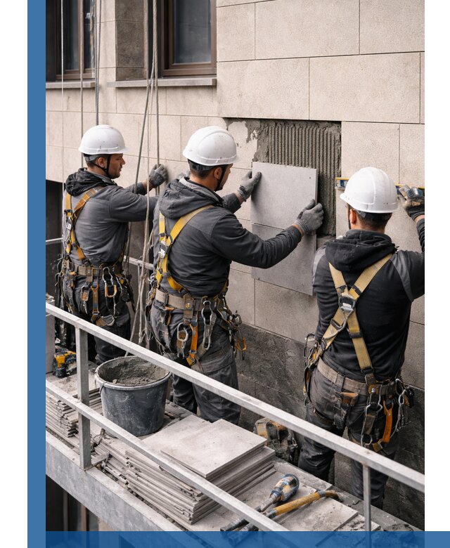 Ремонт облицовки фасада плиткой в Сибае с гарантией