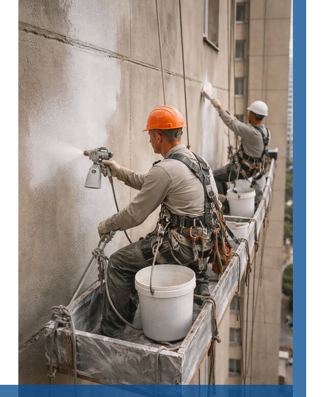 Грунтовка фасада на высоте в Сибае от 123 р. | ВЫСОТНИК-Сба