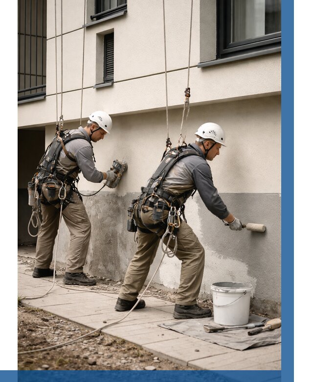 Окраска цоколя здания в Сибае от 462 р. под ключ | ВЫСОТНИК-Сба