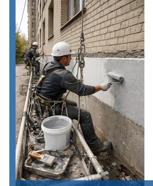 Окраска цоколя здания в Сибае профессионально и надежно