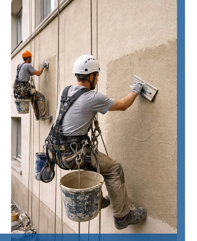 Декоративная штукатурка фасада в Сибае от 1233 р. | ВЫСОТНИК-Сба