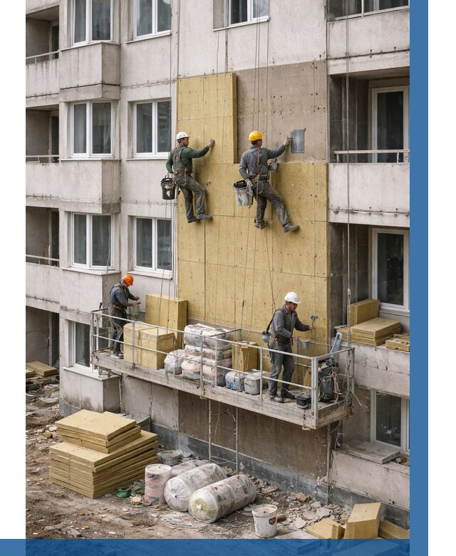 Утепление фасада минватой в Сибае от 1541 р. | ВЫСОТНИК-Сба