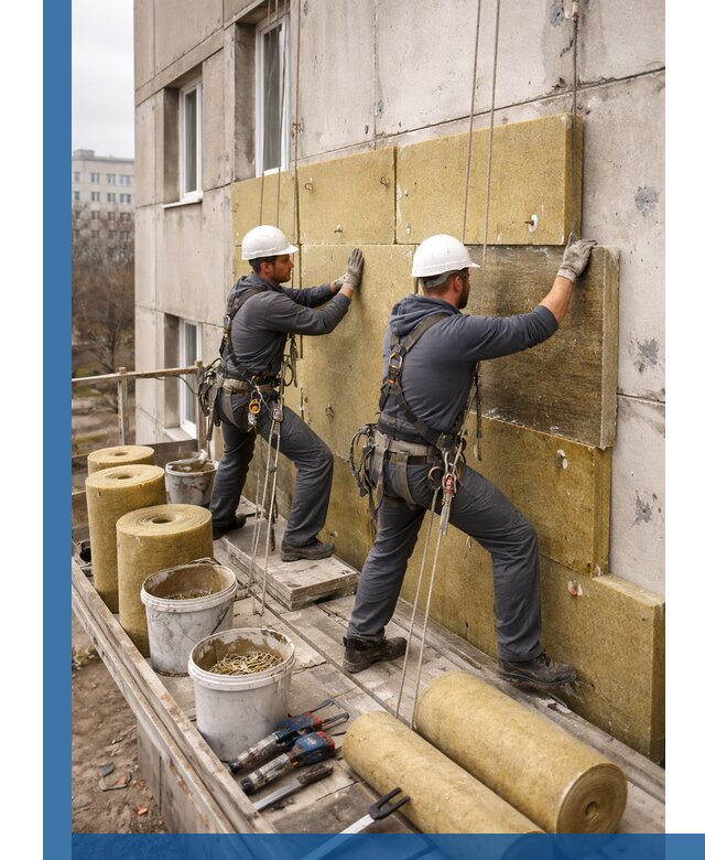 Утепление фасада минватой в Сибае под ключ с гарантией