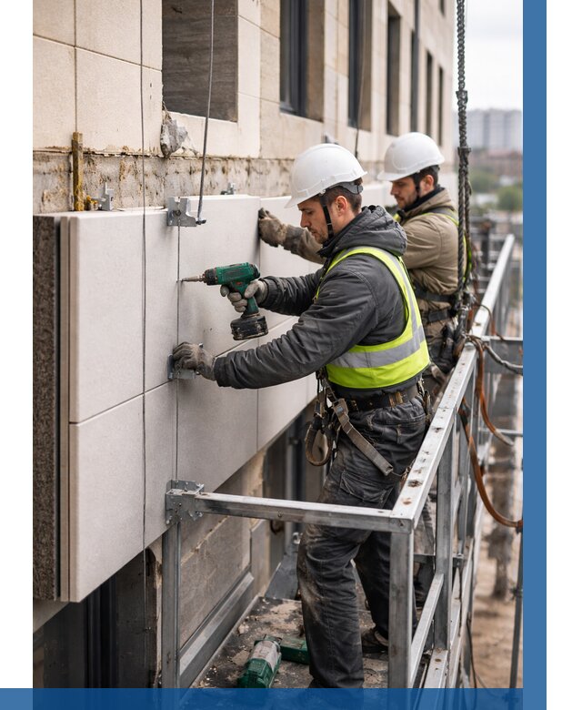 Монтаж фасадных термопанелей в Сибае от 1541 р. | ВЫСОТНИК-Сба