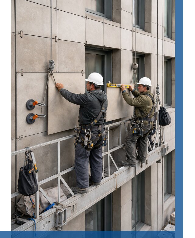 Монтаж керамогранита на фасад в Сибае от 2569 р. | ВЫСОТНИК-Сба