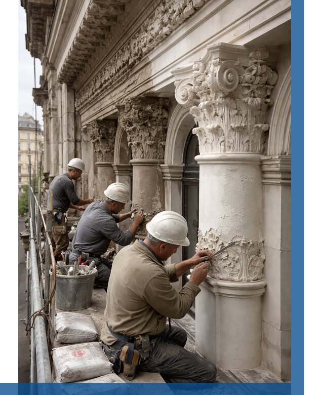 Реставрация фасадной лепнины в Сибае от 2569 р. | ВЫСОТНИК-Сба