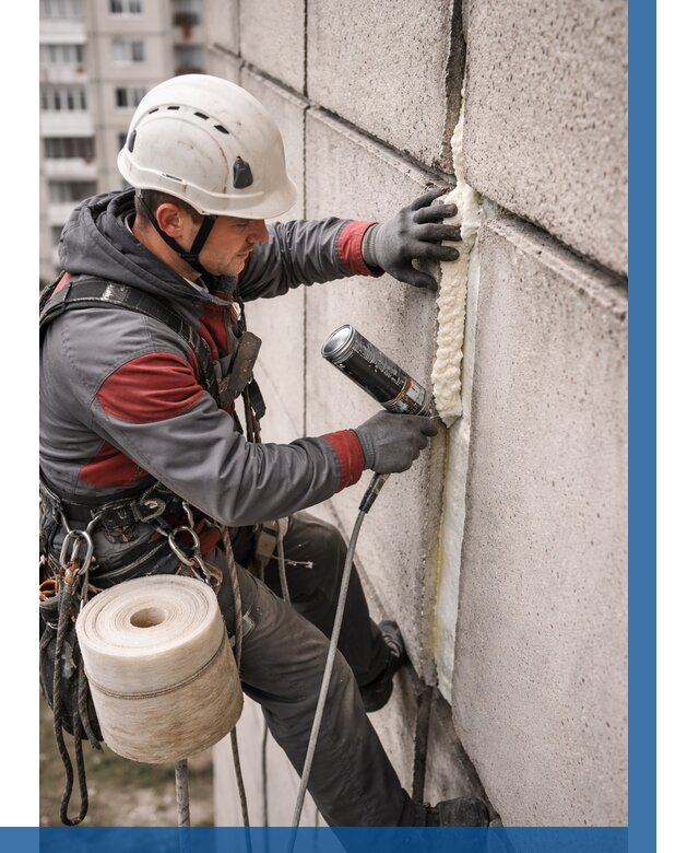 Утепление межпанельных швов в Сибае от 719 р. | ВЫСОТНИК-Сба