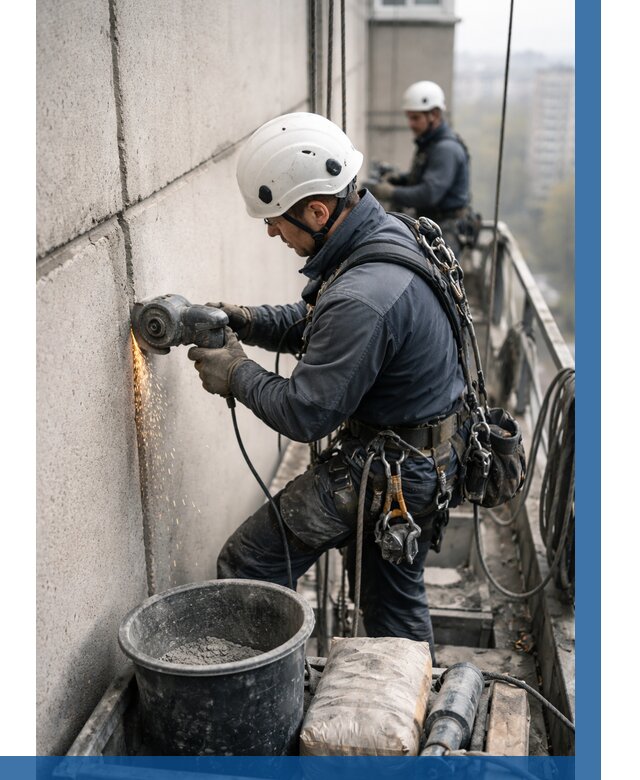 Штробление межпанельных швов в Сибае от 1233 р. | ВЫСОТНИК-Сба