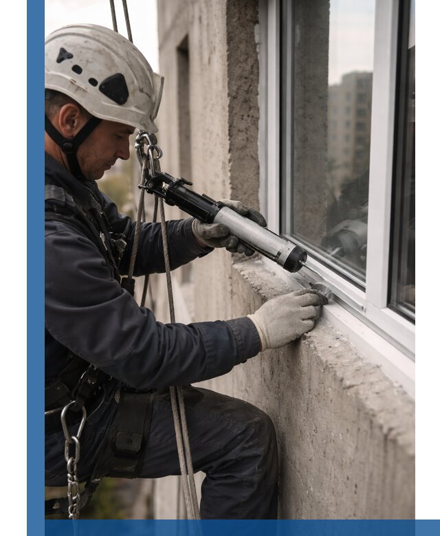 Герметизация оконных швов снаружи в Сибае профессионально