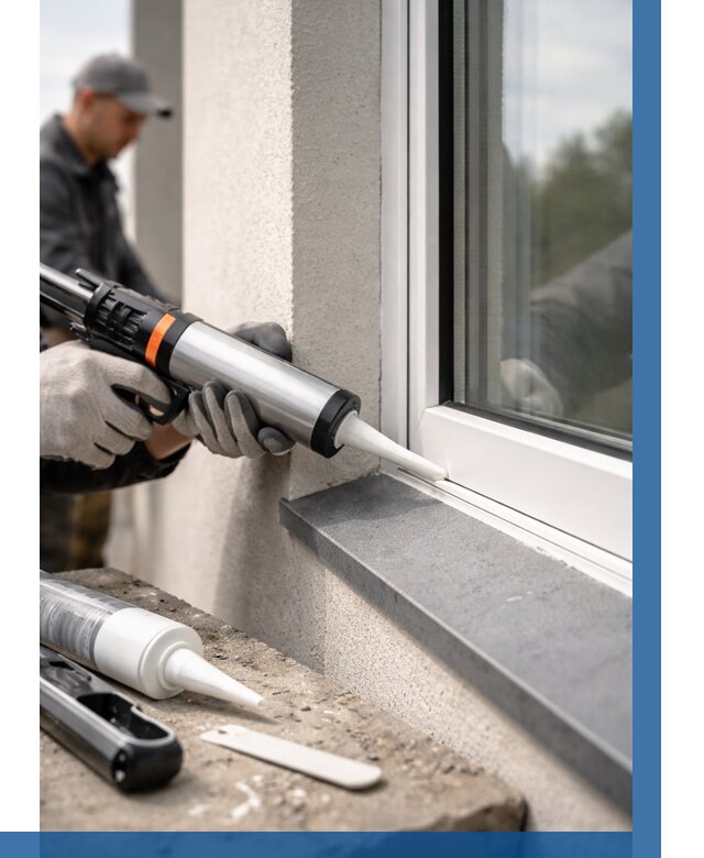 Герметизация монтажных швов окон в Сибае от 668 р. | ВЫСОТНИК-Сба