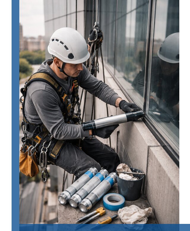 Герметизация стыков витража в Сибае для герметичных фасадов