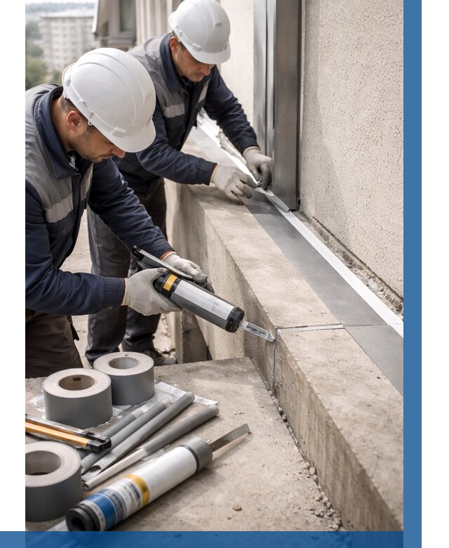 Герметизация примыкания балкона в Сибае от 4624 р. | ВЫСОТНИК-Сба