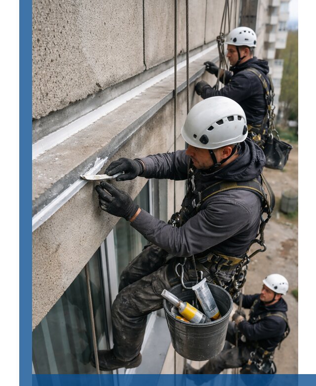 Герметизация примыкания балкона в Сибае под ключ с гарантией