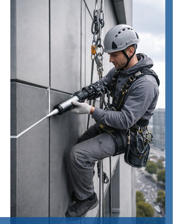 Герметизация стыков фасадных панелей в Сибае от 6679 р.| ВЫСОТНИК-Сба