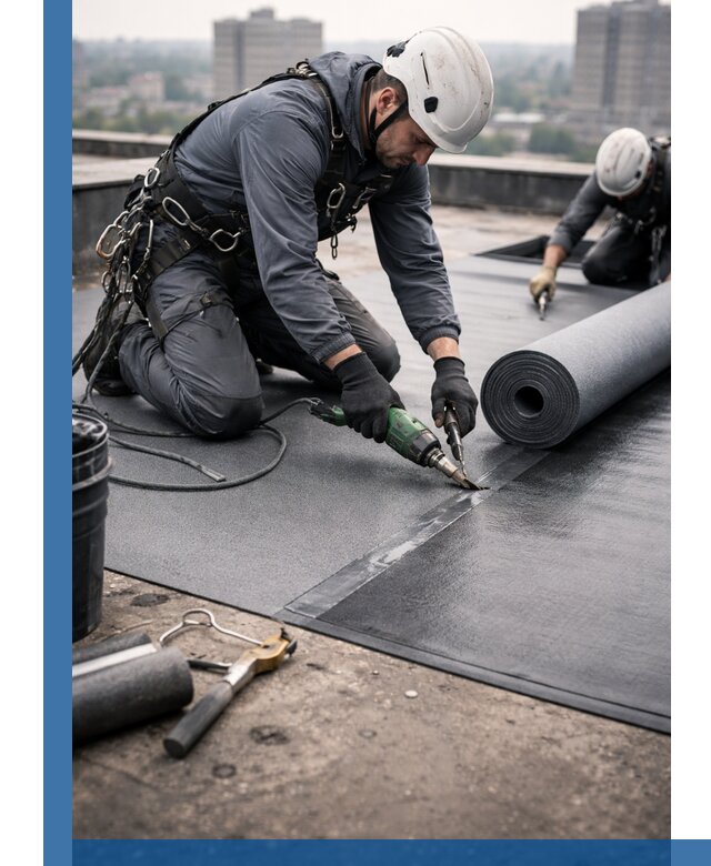 Ремонт мягкой кровли в Сибае с выездом промальпинистов