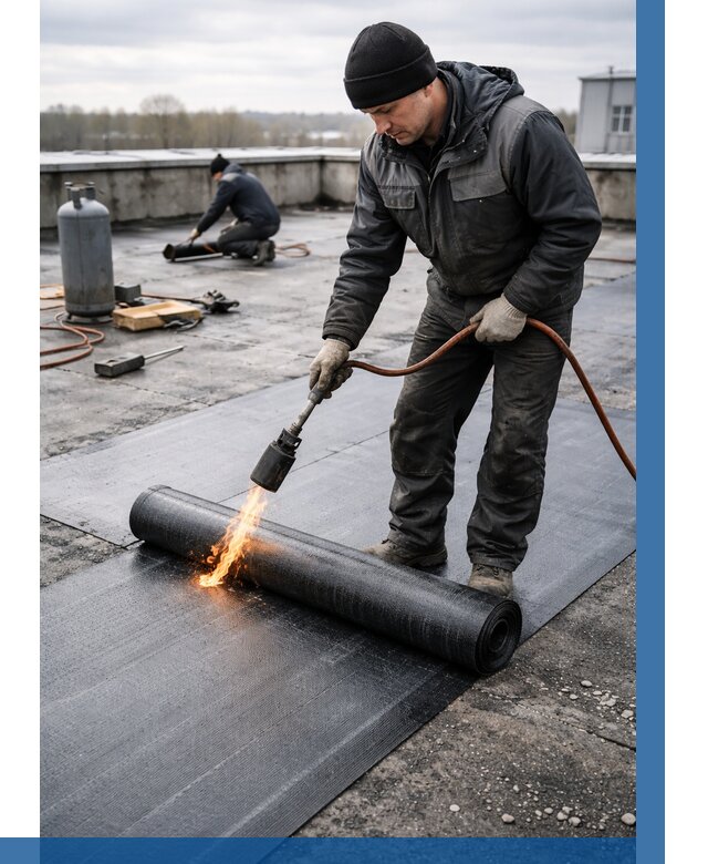 Ремонт наплавляемой кровли в Сибае от 719 р. | ВЫСОТНИК-Сба