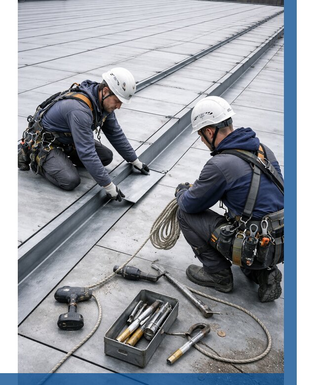 Ремонт фальцевой кровли в Сибае от 719 р. | ВЫСОТНИК-Сба