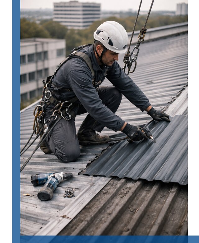 Ремонт профнастила на кровле в Сибае, работы под ключ