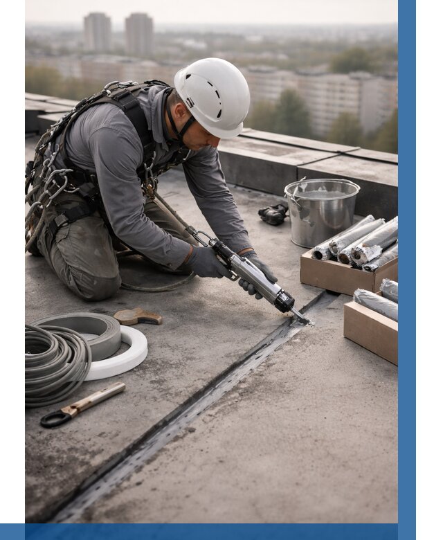 Герметизация швов кровли в Сибае от 462 р./м2 | ВЫСОТНИК-Сба