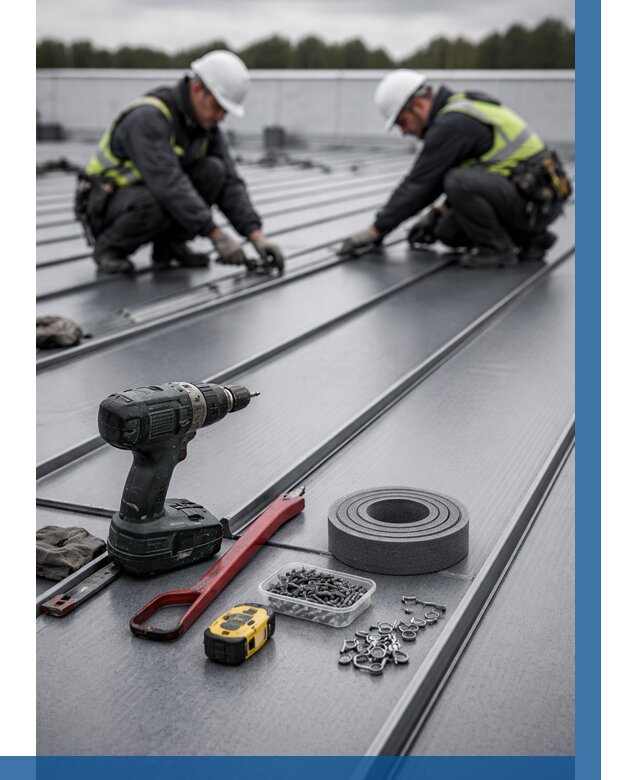 Монтаж фальцевой кровли в Сибае от 1850 р. | ВЫСОТНИК-Сба