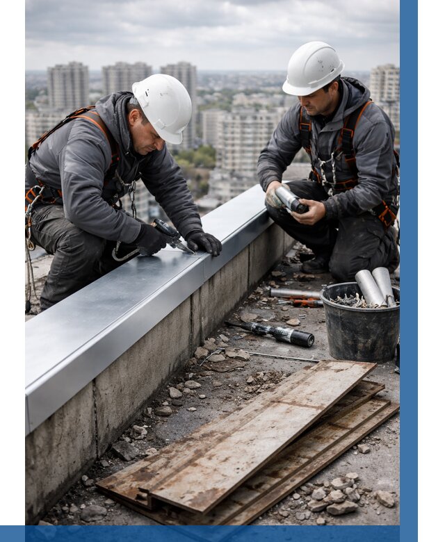 Замена парапетных крышек под ключ в Сибае от 1233 р. | ВЫСОТНИК-Сба