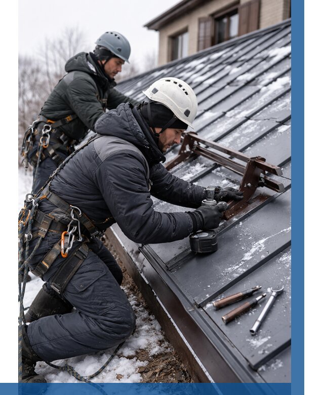 Монтаж снегозадержателей в Сибае от 462 р. | ВЫСОТНИК-Сба