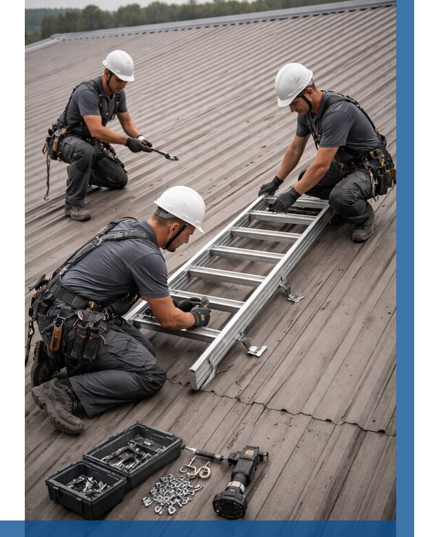 Монтаж кровельной лестницы в Сибае от 4624 р. | ВЫСОТНИК-Сба