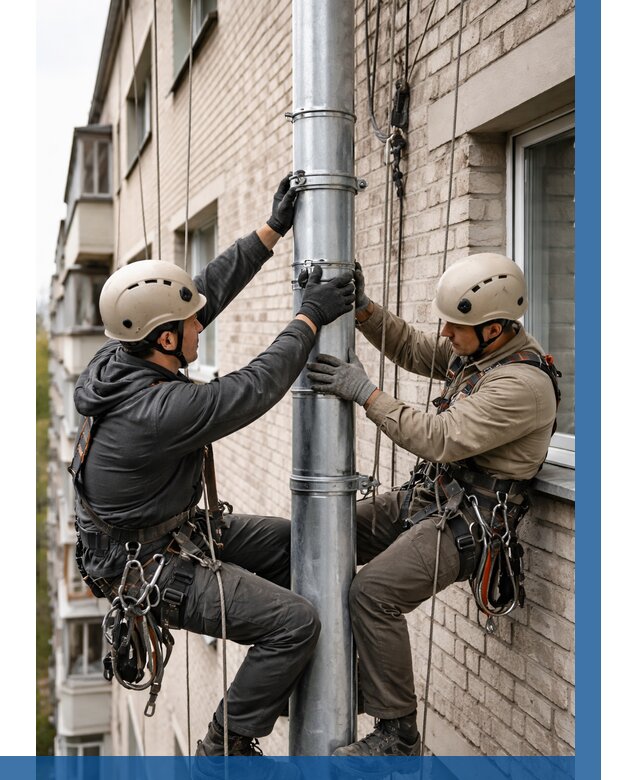 Замена водосточных труб в Сибае от 6679 р. | ВЫСОТНИК-Сба