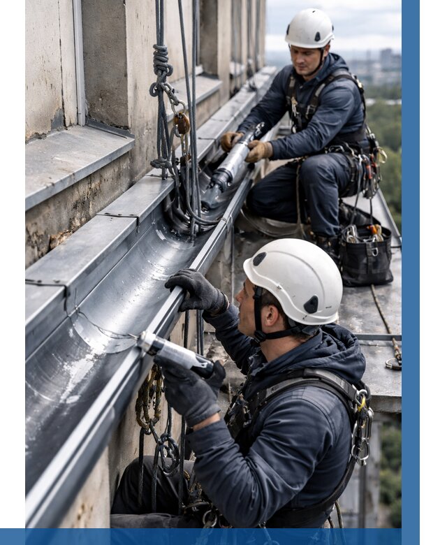 Ремонт водосточных желобов в Сибае от 6679 р. | ВЫСОТНИК-Сба