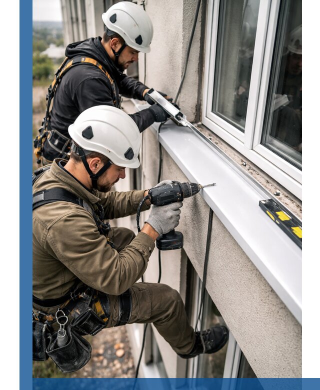 Профессиональный монтаж оконных отливов и отведения воды в Сибае
