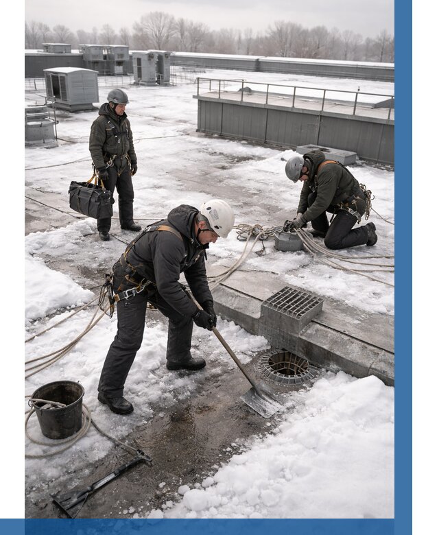 Абонентское обслуживание кровли зимой в Сибае от 8221 р. | ВЫСОТНИК-Сба