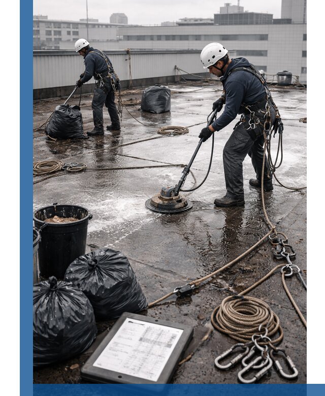 Плановая очистка кровли по графику в Сибае для безопасности