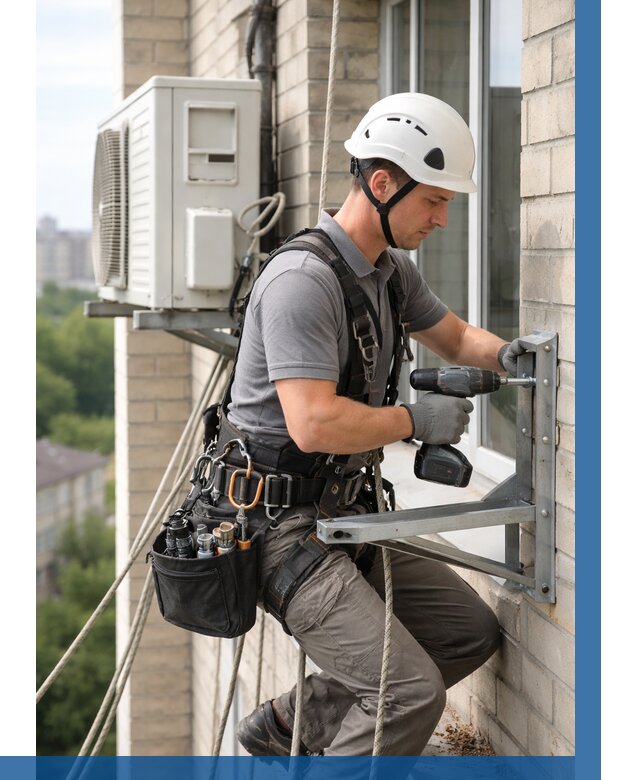 Установка кронштейнов кондиционера в Сибае от 3597 р. | ВЫСОТНИК-Сба