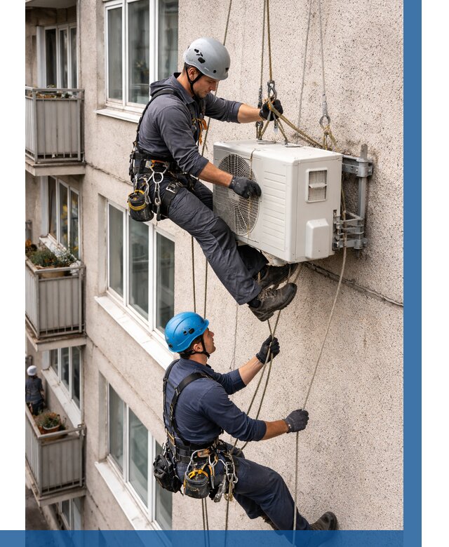 Перенос внешнего блока кондиционера в Сибае от 9248 р.| ВЫСОТНИК-Сба