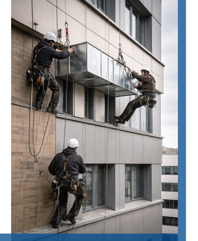 Монтаж воздуховодов на фасаде в Сибае от 1541 р. | ВЫСОТНИК-Сба