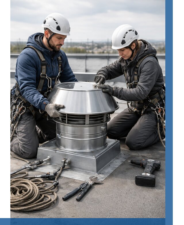 Установка дефлекторов на кровле в Сибае от 4624 р. | ВЫСОТНИК-Сба