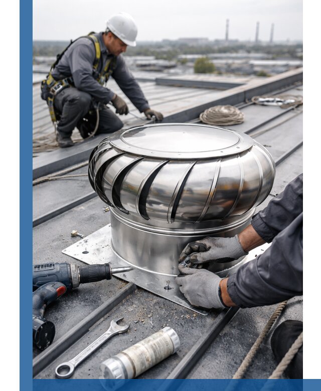 Установка дефлекторов на кровле в Сибае профессионально