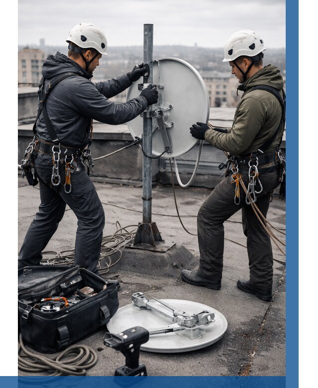 Демонтаж антенн на крыше в Сибае от 4624 р. | ВЫСОТНИК-Сба