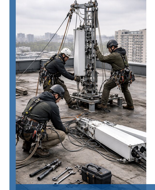 Демонтаж антенн на крыше зданий в Сибае с гарантией