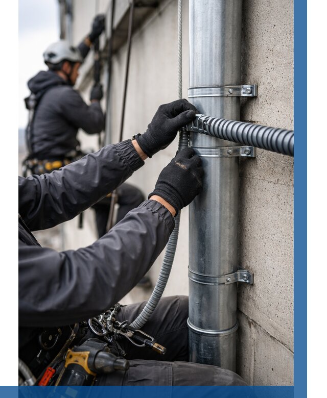 Монтаж гофры для кабеля в Сибае от 308 р. | ВЫСОТНИК-Сба